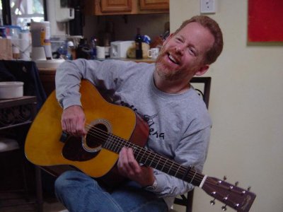 Derek and his Martin D-18GL. Photo �2003 Kimberly E. Pendergrass